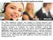 Corporate Profile of Able Appliances