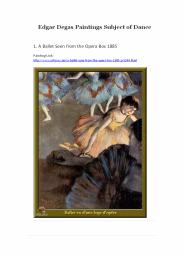 Edgar Degas Paintings Subject of Dance--Artisoo