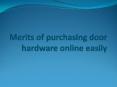 Purchase Door Hardware Online