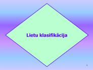 Lietu klasifikacija