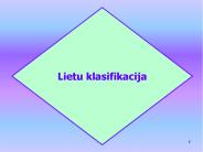 Lietu klasifikacija