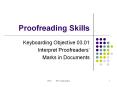 Proofreading Skills PowerPoint PPT Presentation