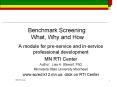 Benchmark Screening:  What, Why and How PowerPoint PPT Presentation