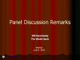 Panel Discussion Remarks PowerPoint PPT Presentation