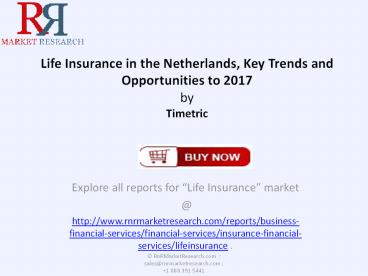 Netherlands Life Insurance Market 2017
