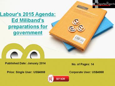 2015 Labour's Agenda: Ed Miliband's Political Narrative on Technology