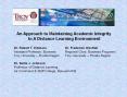 An Approach to Maintaining Academic Integrity PowerPoint PPT Presentation