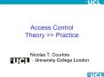 Access Control Theory => Practice PowerPoint PPT Presentation