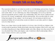 Straight Talk on Gay Rights