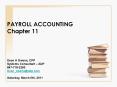 PAYROLL ACCOUNTING Chapter 11 PowerPoint PPT Presentation