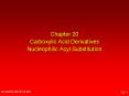 Chapter 20 Carboxylic Acid Derivatives Nucleophilic Acyl Substitution PowerPoint PPT Presentation
