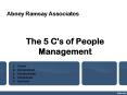 Abney Ramsay Associates: The 5 C's of People Management PowerPoint PPT Presentation