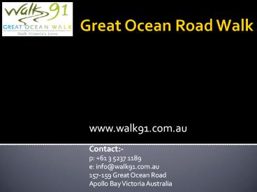 Great Ocean Guided Walks