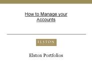 How to Manage your Accounts