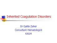 Inherited Coagulation Disorders