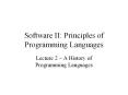 Software II: Principles of Programming Languages PowerPoint PPT Presentation