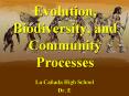 Evolution, Biodiversity, and Community Processes PowerPoint PPT Presentation