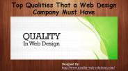 Top Qualities That a Web Design Company Must Have
