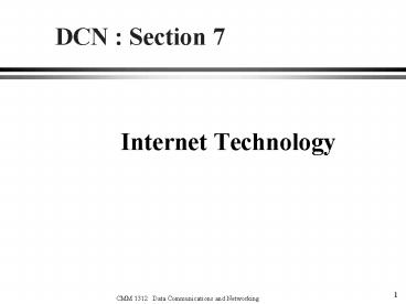 DCN : Section 7