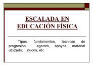 ESCALADA EN EDUCACI