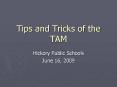 Tips and Tricks of the TAM PowerPoint PPT Presentation