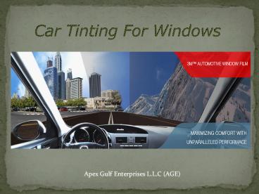 Car Window Tinting In Sharjah