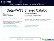 Data-PASS Shared Catalog