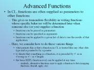 Advanced Functions