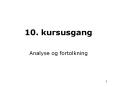 Analyse og fortolkning PowerPoint PPT Presentation
