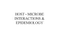 HOST - MICROBE INTERACTIONS PowerPoint PPT Presentation