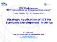 Strategic Application of ICT for Economic Development in Africa PowerPoint PPT Presentation