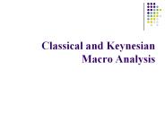 Classical and Keynesian Macro Analysis