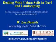 Dealing With Urban Soils in Turf and Landscaping