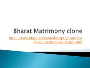 Bharat Matrimony clone, Bharat Matrimony Script