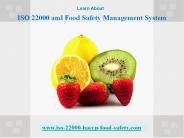 ISO 22000 and Food Safety Management System