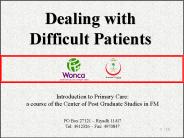 Dealing with Difficult Patients