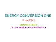 ENERGY CONVERSION ONE (Course 25741)