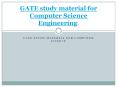 GATE Study Material for Computer science PowerPoint PPT Presentation