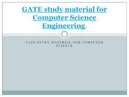 GATE Study Material for Computer science
