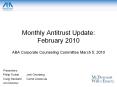 Monthly Antitrust Update: February 2010 PowerPoint PPT Presentation