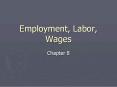 Employment, Labor, Wages PowerPoint PPT Presentation