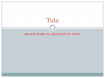 Aralin para sa Ikaapat na Taon