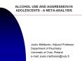 ALCOHOL USE AND AGGRESSION IN ADOLESCENTS - A META-ANALYSIS PowerPoint PPT Presentation