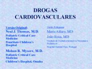 DROGAS CARDIOVASCULARES