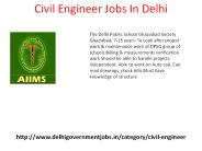 Civil Engineer Jobs In Delhi