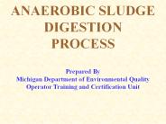 ANAEROBIC SLUDGE DIGESTION PROCESS