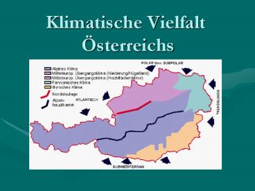 Klimatische Vielfalt 