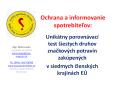 Ochrana a informovanie spotrebitelov: PowerPoint PPT Presentation
