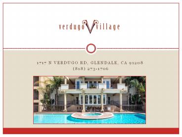 Verdugo Village Apartments in Glendale CA