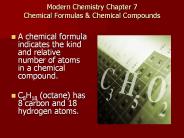 Modern Chemistry Chapter 7 Chemical Formulas